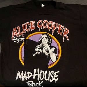 Alice Cooper - Vintage 1979 Mad House Rock World Tour T-Shirt - Unisex - 1970s